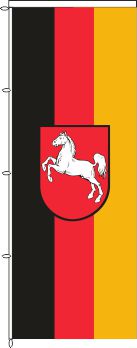 Auslegerfahne Niedersachsen 150 x 400 cm Marinflag