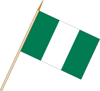 Stockflagge Nigeria (VE 10 Stück) 30 x 45 cm