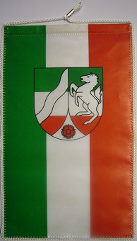 Tischbanner Nordrhein-Westfalen mit Wappen Bürgerflagge 15 x 25 cm