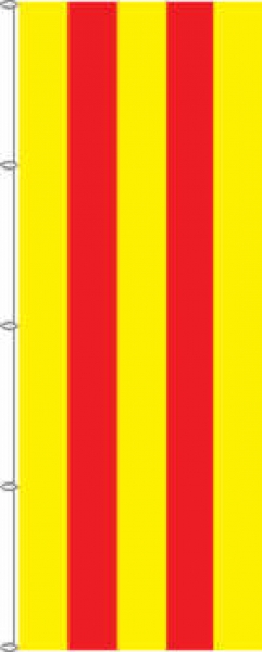 Flagge Oldenburg gelb-rot ohne Wappen 300 x 120 cm