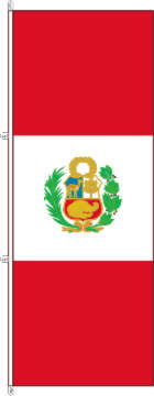 Flagge Peru mit Wappen 400 x 150 cm