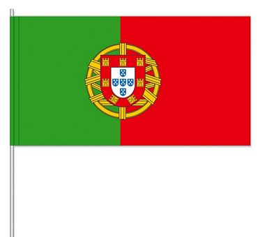 Papierfahnen Portugal  (VE   50 Stück) 12 x 24 cm