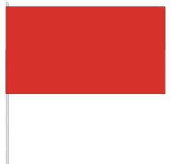 Papierfahnen Farbe rot  (VE  100 Stück) 12 x 24 cm