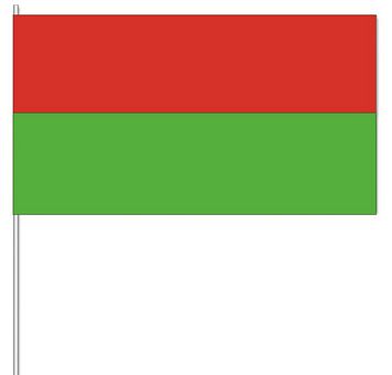 Papierfahnen Farbe rot/grün   (VE   100 Stück) 12 x 24 cm