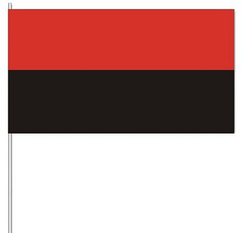 Papierfahnen Farbe rot/schwarz  (VE  250 Stück) 12 x 24 cm