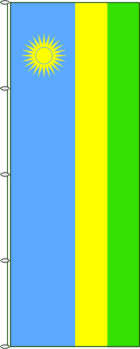 Flagge Ruanda 500 x 150 cm