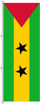 Flagge Sao Tomé + Prinicipe 500 x 150 cm