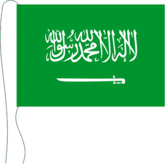 Tischflagge Saudi Arabien 15 x 25 cm