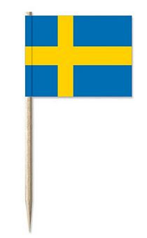 Mini-Papierfahnen Schweden (VE 100 Stück) 3 x 4 cm