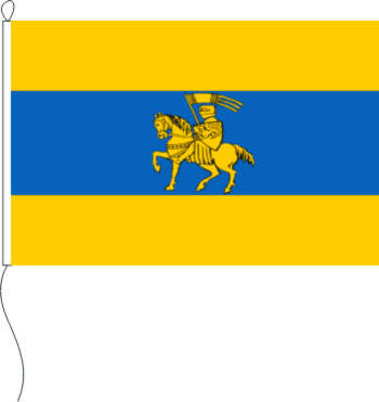 Flagge Schwerin mit Wappen 150 x 225 cm
