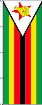 Flagge Simbabwe 400 x 150 cm