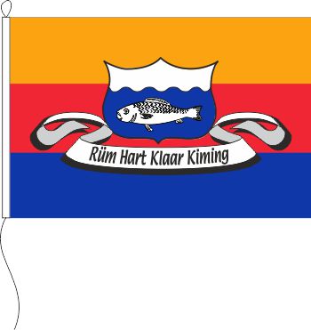 Flagge Sylt Rüm Hart Klaar Kiming Spruchband 100 x 150 cm