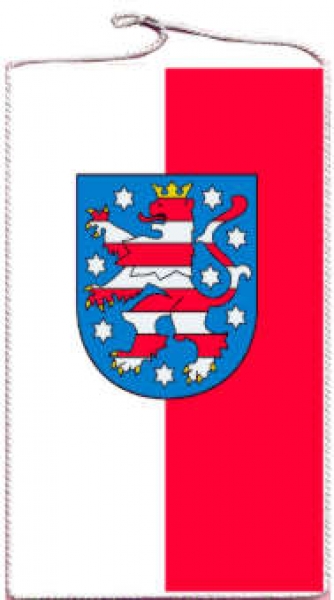 Tischbanner Thüringen mit Wappen 15 x 25 cm
