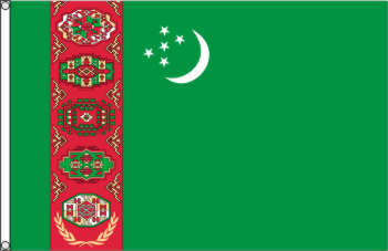 Flagge Turkmenistan 90 x 150 cm
