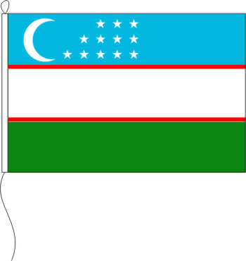 Tischflagge Usbekistan 10 x 15 cm