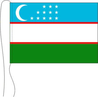 Tischflagge Usbekistan 15 x 25 cm