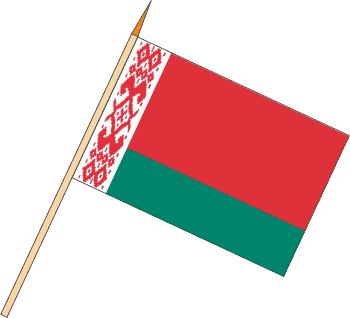 Stockflagge Weißrussland (VE 10 Stück) 30 x 45 cm