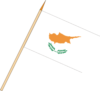 Stockflagge Zypern (VE 10 Stück) 30 x 45 cm