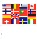 Flagge 16 Länder 150 x 225 cm