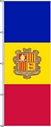 Flagge Andorra mit Wappen 500 x 150 cm