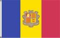 Flagge Andorra mit Wappen 150 x 90 cm