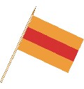 Stockflagge Baden ohne Wappen (VE 10 Stück) 30 x 45 cm