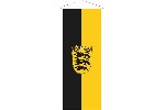Banner Baden-W?rttemberg mit Wappen 120 x 300 cm klassisches Fahnentuch