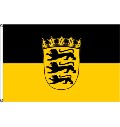 Flagge Baden-Württemberg mit Wappen 90 x 150 cm