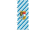 Flagge Bayern Raute mit Wappen 400 x 150 cm