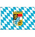 Flagge Bayern Raute mit Wappen 90 x 150 cm