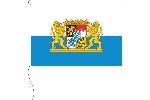 Flagge Bayern weiß-blau mit Wappen und Löwen 120 x 200 cm Marinflag