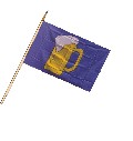 Stockflagge Bierglas Stockflagge (1 Stück) 45 x 30 cm