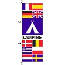 Flagge Camping + 10 Länder 300 x 120 cm