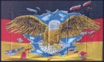 Flagge Deutschland mit durchb. Adler 90 x 150 cm