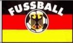 Flagge Deutschland mit Fußball 90 x 150 cm
