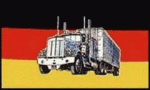 Flagge Deutschland mit LKW 90 x 150 cm