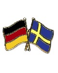 Anstecknadel Deutschland-Schweden (VE 5 Stück) 2,2 cm