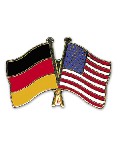 Anstecknadel Deutschland-USA (VE 5 Stück) 2,2 cm