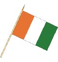 Stockflagge Elfenbeinküste ( VE 10 Stück ) 30 x 45 cm