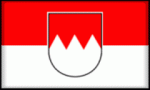Flagge Franken mit Wappen 90 x 150 cm