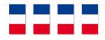 Fahnenkette Frankreich - VE 10 Stück