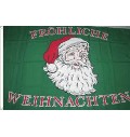 Flagge Weihnachtsmann Kopf Fröhliche Weihnachten 150 x 90 cm Polyester