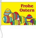 Flagge Frohe Ostern 9 Eier 90 x 60 cm
