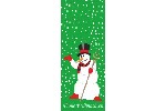 Hochformatflagge Frohe Weihnachten Schneemann gr?ngrundig 120 x 300 cm Marinflag