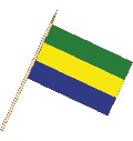 Stockflagge Gabun (VE 10 Stück) 30 x 45 cm