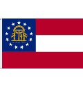 Flagge Georgia (USA) 90 x 150 cm