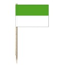 Mini-Papierfahnen Schützen grün/weiß (VE 100 Stück) 3 x 4 cm