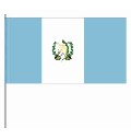 Papierfahnen Guatemala mit Wappen (VE  250 Stück) 12 x 24 cm