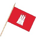Stockflagge Hamburg (1 Stück) 30 x 45 cm
