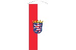 Bannerfahne Hessen mit Wappen 120 x 300 cm Marinflag